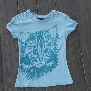 Blue cat shirt